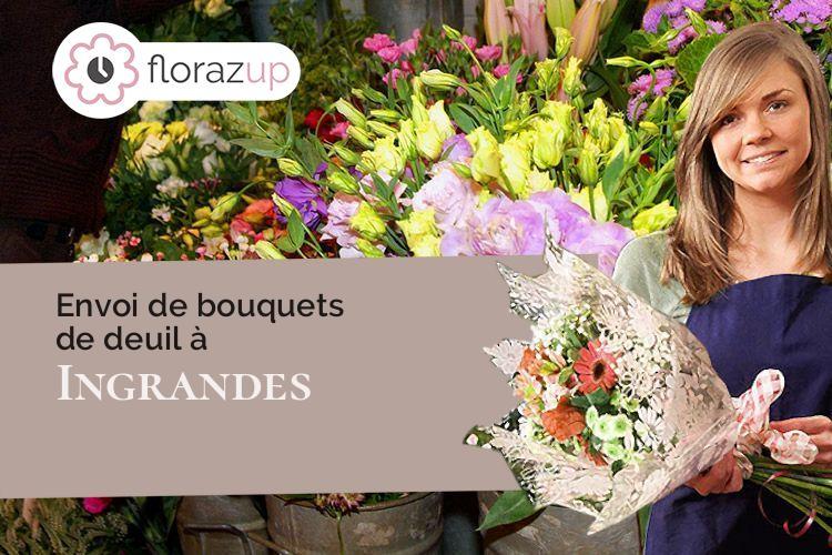 coeur de fleurs pour des obsèques à Ingrandes (Maine-et-Loire/49123)