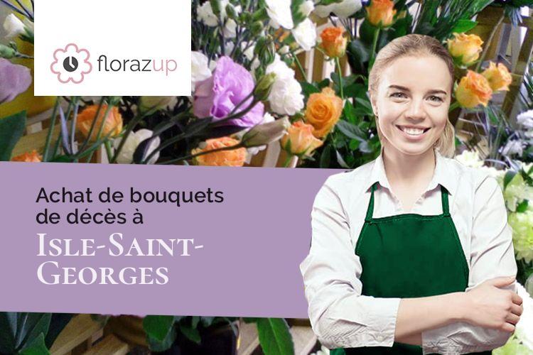 gerbes de fleurs pour une crémation à Isle-Saint-Georges (Gironde/33640)