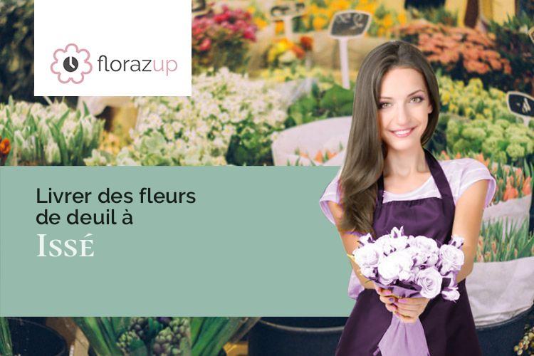couronnes florales pour un enterrement à Issé (Marne/51150)
