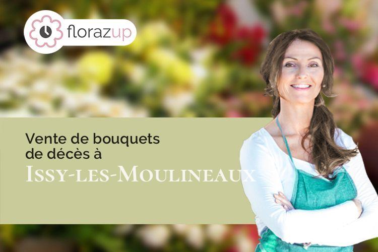coeur de fleurs pour des obsèques à Issy-les-Moulineaux (Hauts-de-Seine/92130)