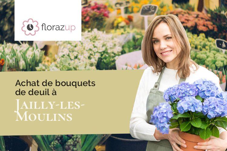 couronnes de fleurs pour un enterrement à Jailly-les-Moulins (Côte-d'Or/21150)