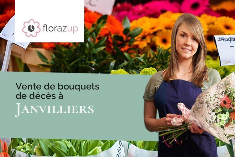 compositions florales pour des obsèques à Janvilliers (Marne/51210)