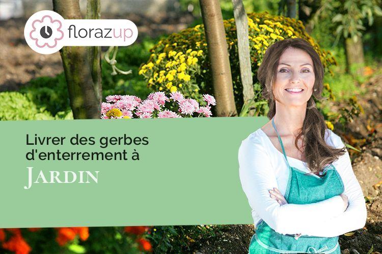 croix de fleurs pour un enterrement à Jardin (Isère/38200)