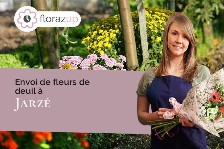 fleurs deuil pour un décès à Jarzé (Maine-et-Loire/49140)