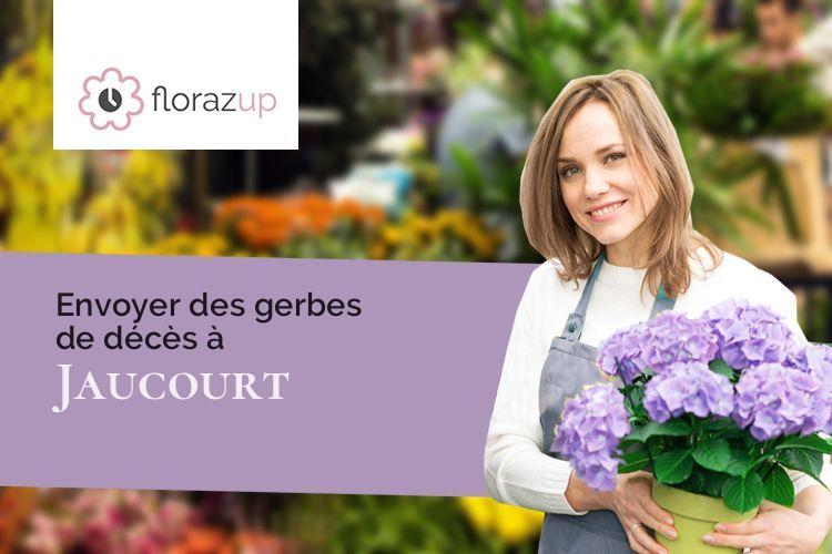 coeurs de fleurs pour un décès à Jaucourt (Aube/10200)