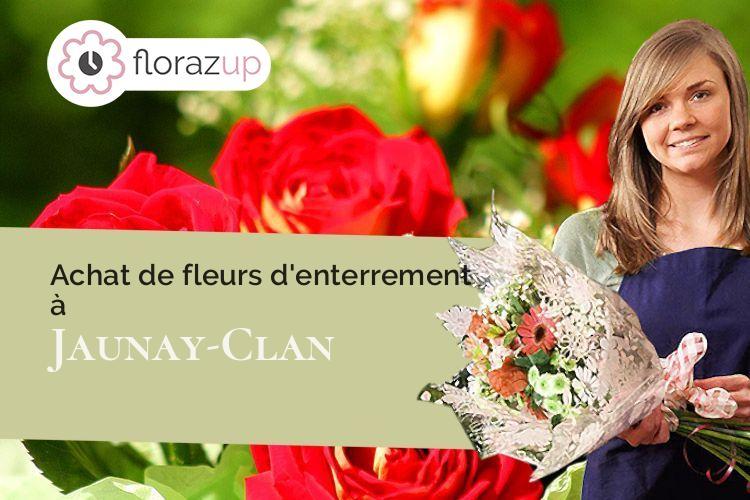 coeur de fleurs pour un deuil à Jaunay-Clan (Vienne/86130)
