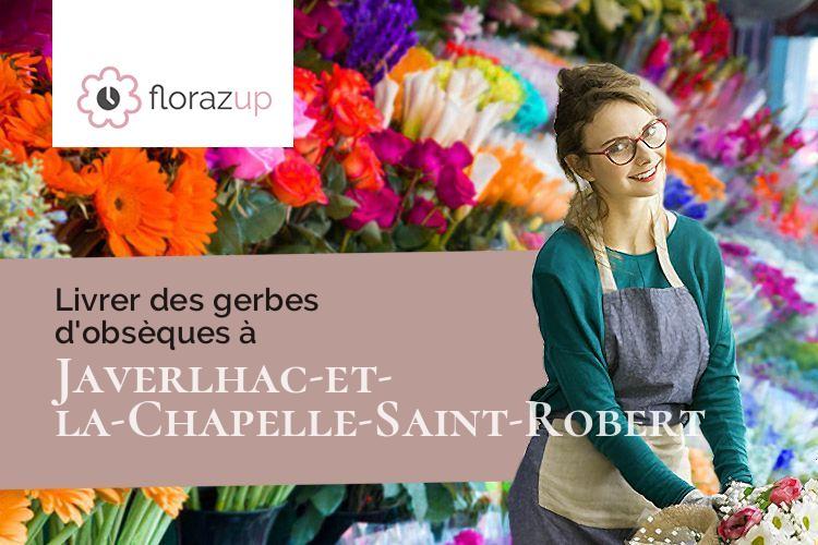 croix de fleurs pour un enterrement à Javerlhac-et-la-Chapelle-Saint-Robert (Dordogne/24300)