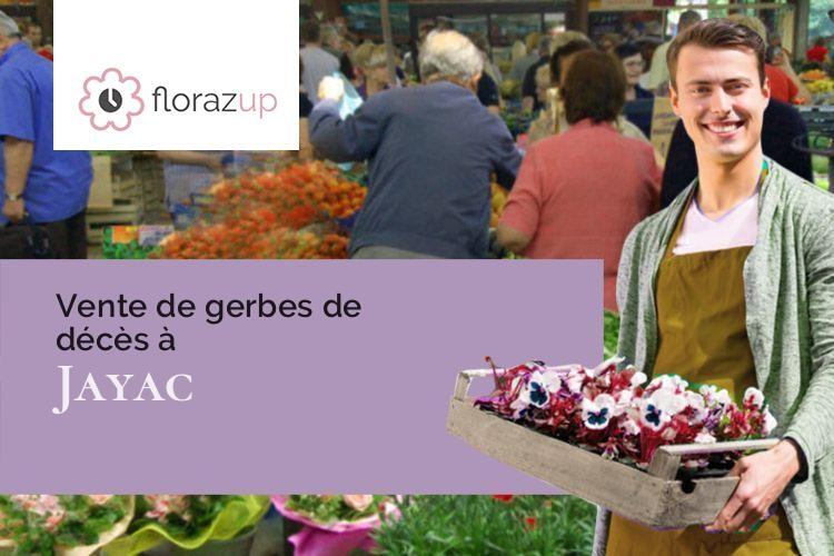 couronnes florales pour des obsèques à Jayac (Dordogne/24590)