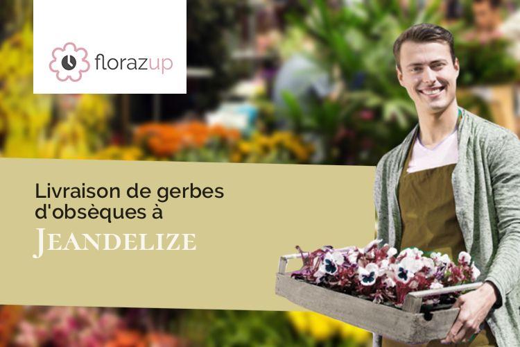 couronnes florales pour un deuil à Jeandelize (Meurthe-et-Moselle/54800)