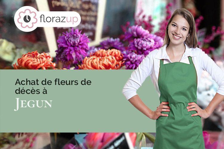 fleurs deuil pour des obsèques à Jegun (Gers/32360)