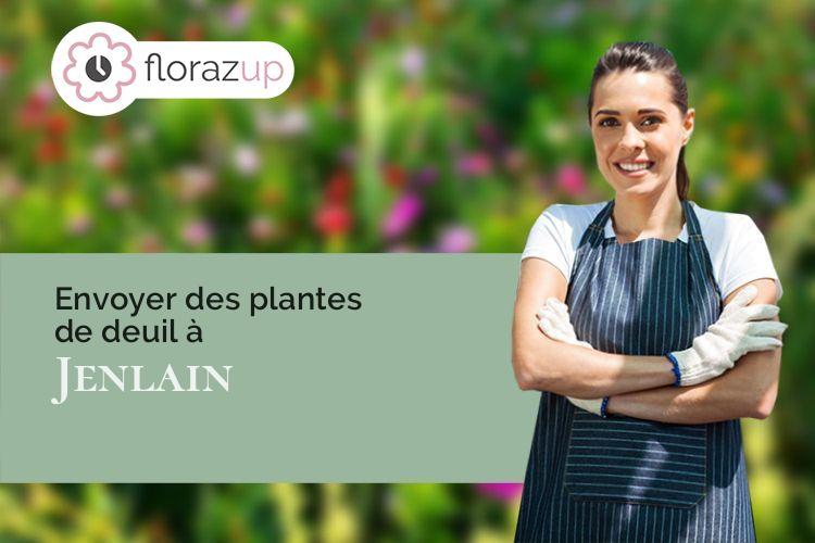 fleurs deuil pour des funérailles à Jenlain (Nord/59144)