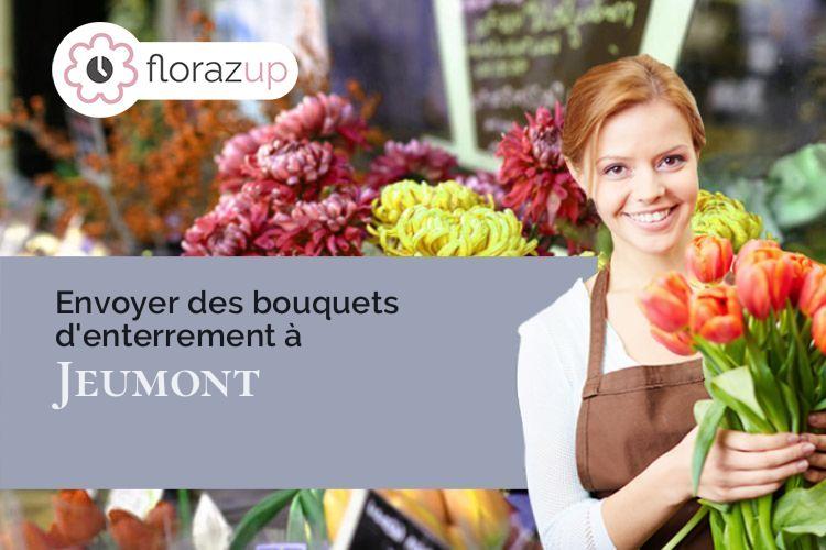 couronnes de fleurs pour un enterrement à Jeumont (Nord/59460)