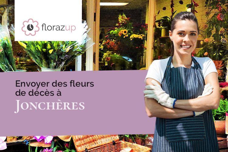 coupes de fleurs pour un enterrement à Jonchères (Drôme/26310)