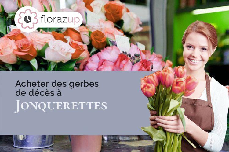 croix de fleurs pour un deuil à Jonquerettes (Vaucluse/84450)