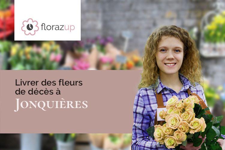 gerbes de fleurs pour un enterrement à Jonquières (Aude/11220)