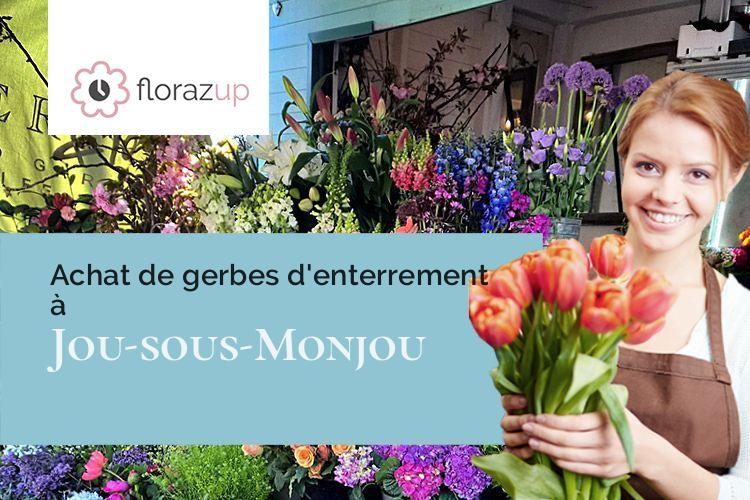 compositions florales pour des funérailles à Jou-sous-Monjou (Cantal/15800)