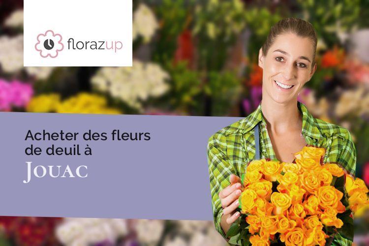 croix de fleurs pour un décès à Jouac (Haute-Vienne/87890)