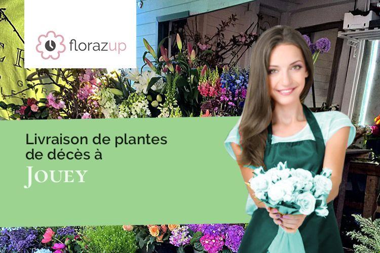 couronnes florales pour des funérailles à Jouey (Côte-d'Or/21230)