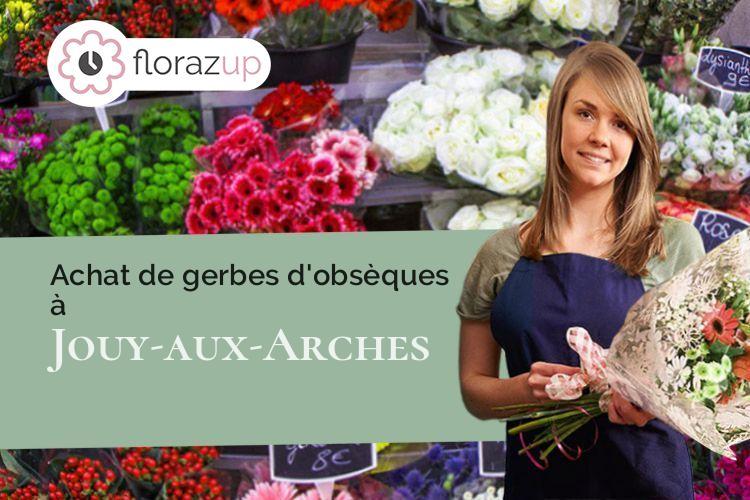 couronnes de fleurs pour un deuil à Jouy-aux-Arches (Moselle/57130)
