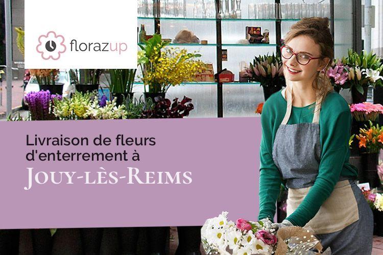 couronnes florales pour un enterrement à Jouy-lès-Reims (Marne/51390)