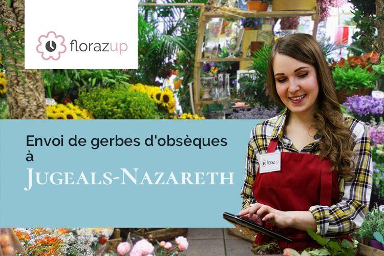 gerbes de fleurs pour un deuil à Jugeals-Nazareth (Corrèze/19500)