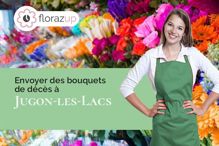 couronnes florales pour un enterrement à Jugon-les-Lacs (Côtes-d'Armor/22270)
