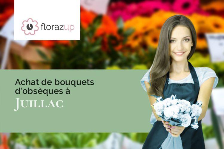 couronnes florales pour un deuil à Juillac (Gers/32230)