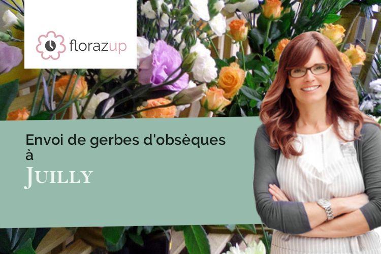 couronnes de fleurs pour des obsèques à Juilly (Côte-d'Or/21140)