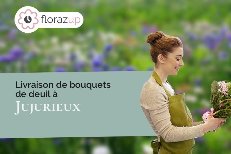 coeur de fleurs pour une crémation à Jujurieux (Ain/01640)