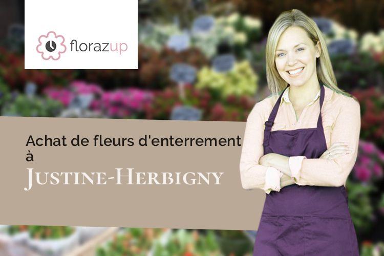 fleurs deuil pour un enterrement à Justine-Herbigny (Ardennes/08270)