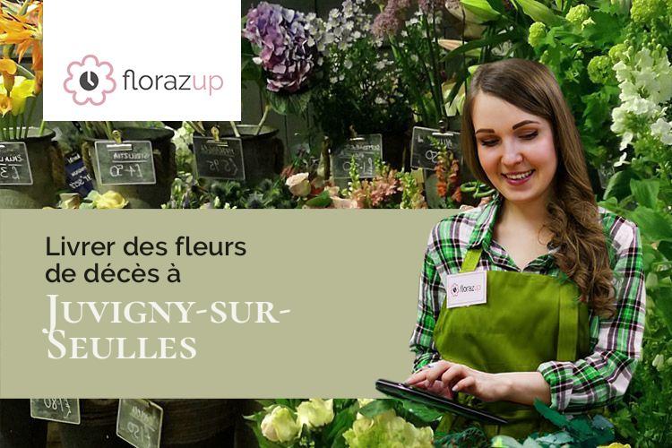 coupes de fleurs pour un deuil à Juvigny-sur-Seulles (Calvados/14250)