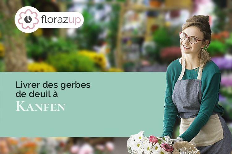 compositions florales pour un deuil à Kanfen (Moselle/57330)