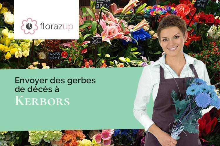 coeurs de fleurs pour un deuil à Kerbors (Côtes-d'Armor/22610)