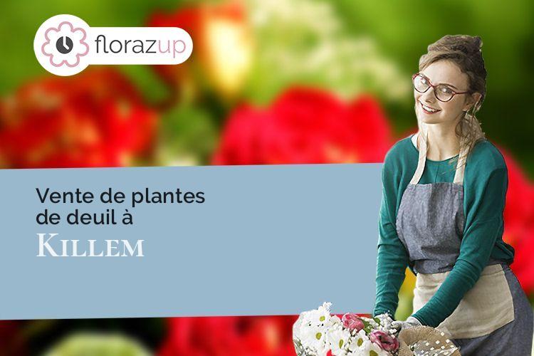 coeur de fleurs pour un deuil à Killem (Nord/59122)