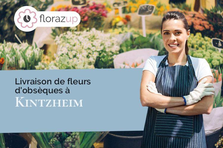 couronnes florales pour un enterrement à Kintzheim (Bas-Rhin/67600)