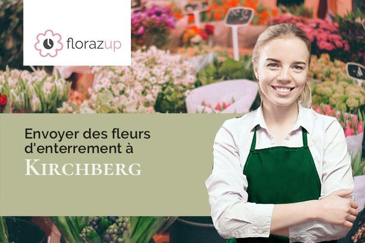 couronnes florales pour un enterrement à Kirchberg (Haut-Rhin/68290)