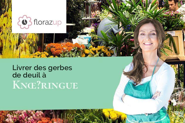 couronnes florales pour des obsèques à Knœ?ringue (Haut-Rhin/68220)