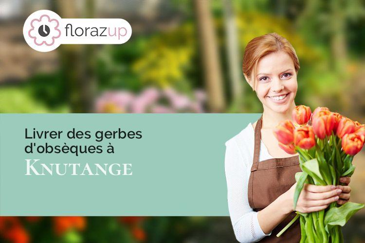 coeur de fleurs pour des obsèques à Knutange (Moselle/57240)