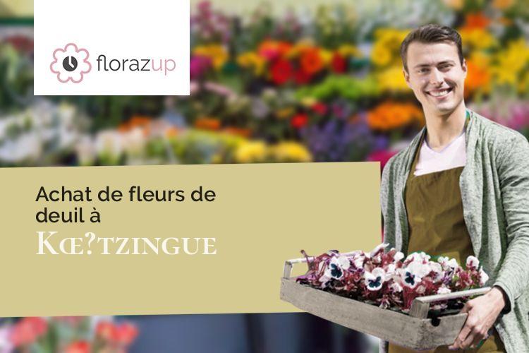 coupes de fleurs pour un enterrement à Kœ?tzingue (Haut-Rhin/68510)