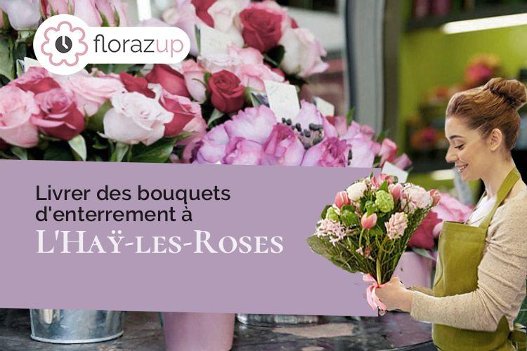 coeur de fleurs pour des funérailles à L'Haÿ-les-Roses (Val-de-Marne/94240)