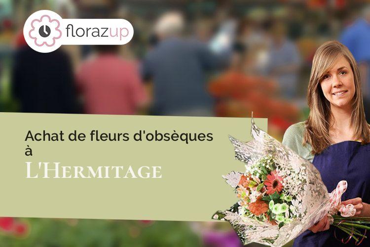 créations de fleurs pour des funérailles à L'Hermitage (Ille-et-Vilaine/35590)
