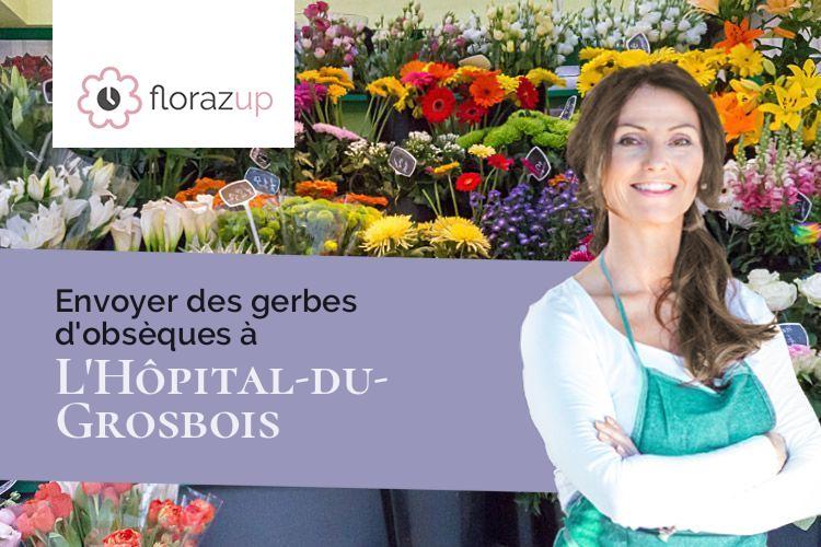 coeurs de fleurs pour un enterrement à L'Hôpital-du-Grosbois (Doubs/25620)