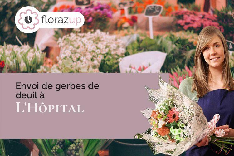 coeur de fleurs pour des funérailles à L'Hôpital (Moselle/57490)