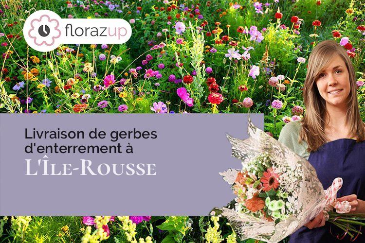 gerbes de fleurs pour un enterrement à L'Île-Rousse (Corse/20220)