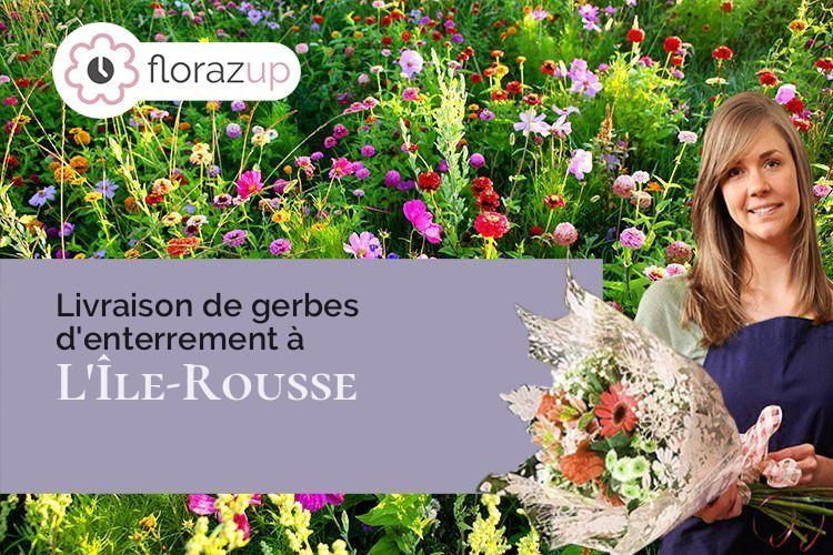 gerbes de fleurs pour un enterrement à L'Île-Rousse (Corse/20220)
