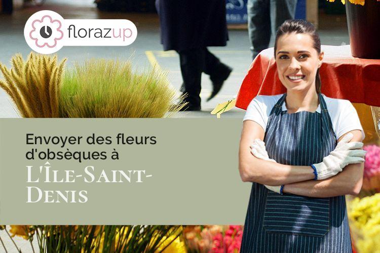 couronnes florales pour des obsèques à L'Île-Saint-Denis (Seine-Saint-Denis/93450)