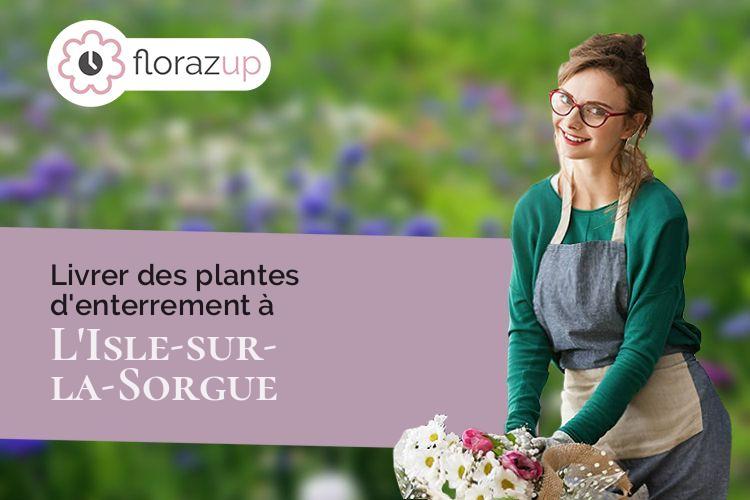 fleurs deuil pour un enterrement à L'Isle-sur-la-Sorgue (Vaucluse/84800)