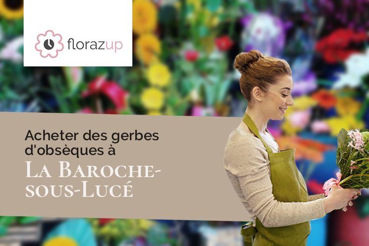 couronnes florales pour des funérailles à La Baroche-sous-Lucé (Orne/61330)