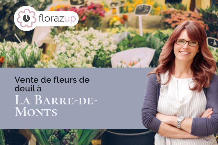 couronnes de fleurs pour des funérailles à La Barre-de-Monts (Vendée/85550)