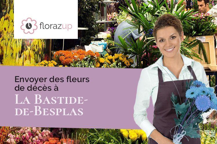 couronnes de fleurs pour des obsèques à La Bastide-de-Besplas (Ariège/09350)